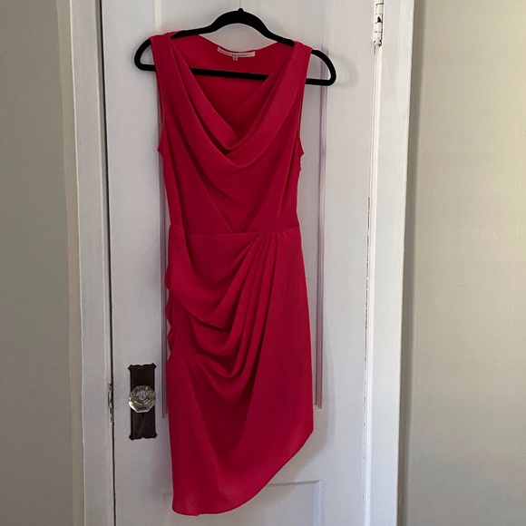 Pink Silk Asymterical dress - Picture 1 of 4